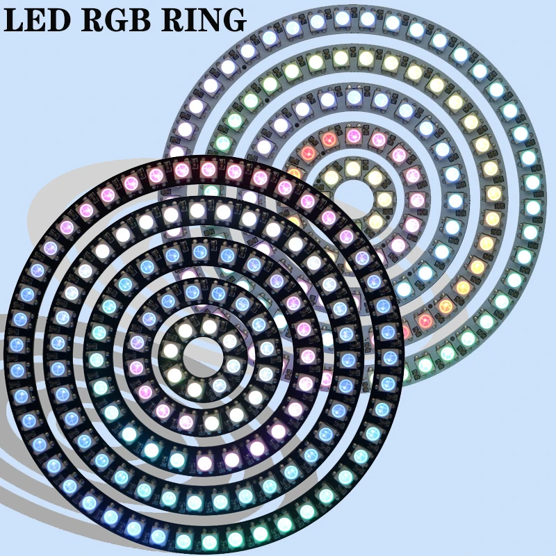 Пиксельные модули WS2812 IC RGB, полноцветные круглсветодиодный светодиодные кольца DC 5 В, доступные 8 16 24 35 45 WS2812b
Пиксельные модули WS2812 IC RGB, полноцветные круглсветодиодный светодиодные кольца DC 5 В, доступные 8 16 24 35 45 WS2812b