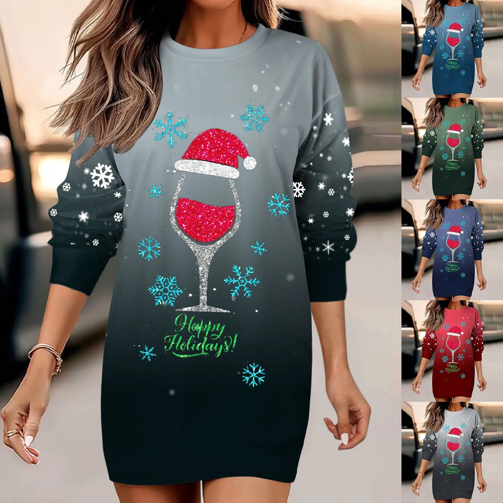 Women Chritsmas Dress Cartoon Long Sleeve Mini Dress Green Casual Sexy Dresses for Women Casual Summer Long Women Day Dresses
Women Chritsmas Dress Cartoon Long Sleeve Mini Dress Green Casual Sexy Dresses for Women Casual Summer Long Women Day Dresses