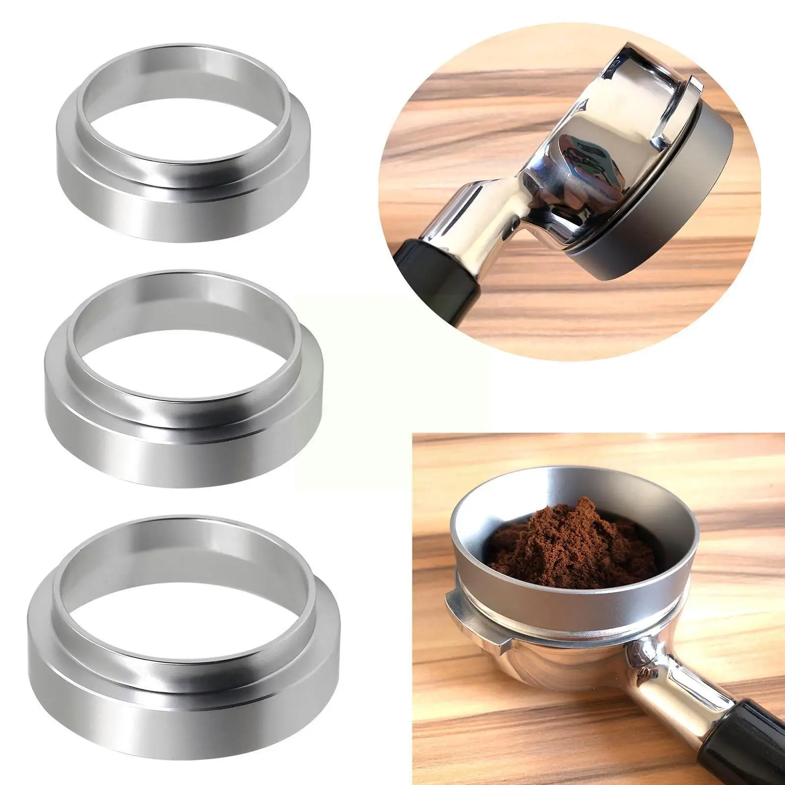 Aluminum Dosing Ring 58MM/54MM/51MM Filter For Brewing Bowl Coffee Powder Basket Spoon Tool Tampers Coffeeware U7I6
Aluminum Dosing Ring 58MM/54MM/51MM Filter For Brewing Bowl Coffee Powder Basket Spoon Tool Tampers Coffeeware U7I6