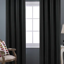 Blackout Curtain For Bedroom Opaque Blinds Curtain for Window Living Room Kitchen Treatment Ready Made Small Drapes High Shading