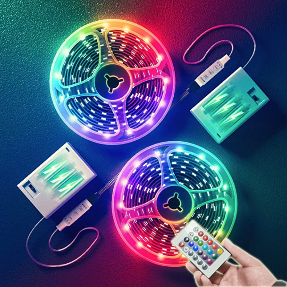 5V 3AA Battery Strip Lights Tape Waterproof RGB Lamp 5050 SMD USB Led Srtips Rgb for Room Decor Festival Party TV Mirror Lights
5V 3AA Battery Strip Lights Tape Waterproof RGB Lamp 5050 SMD USB Led Srtips Rgb for Room Decor Festival Party TV Mirror Lights