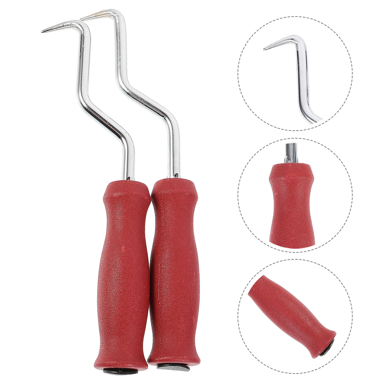 2 Pcs Curved Steel Hook Tray Curved Metal Wire Ties Hook Pile Core Steel Plastic Handle
2 Pcs Curved Steel Hook Tray Curved Metal Wire Ties Hook Pile Core Steel Plastic Handle