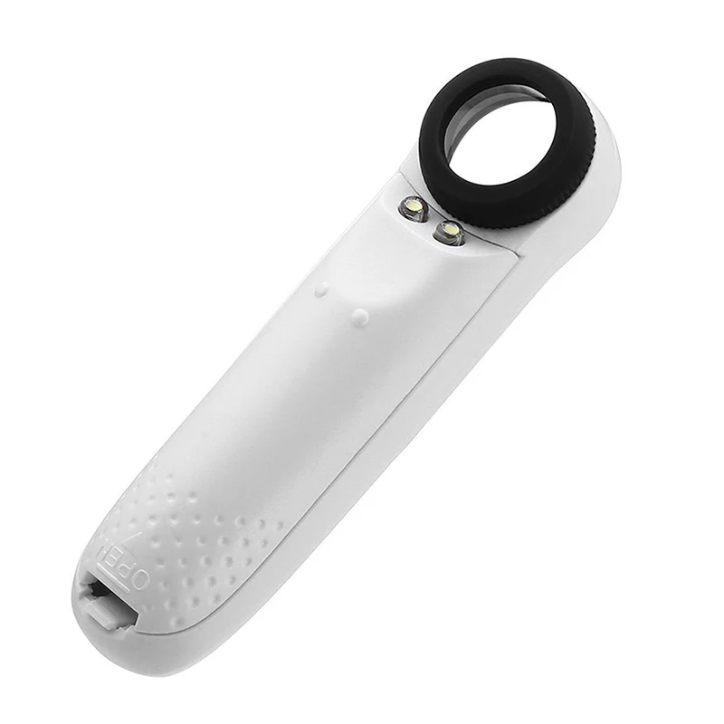 Handheld Magnifier 40 Times Mini Microscope Magnifying Glass Jewelry Loupe Loop with 2 LED Lights Circuit Board Repair Tools
Handheld Magnifier 40 Times Mini Microscope Magnifying Glass Jewelry Loupe Loop with 2 LED Lights Circuit Board Repair Tools