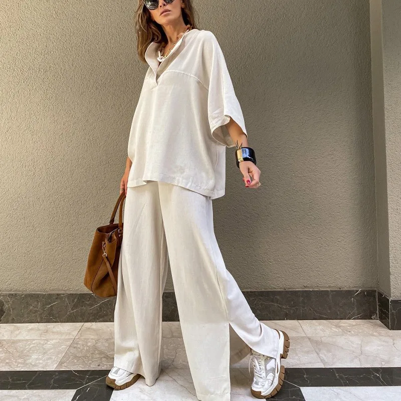 2 Piece Women Sets Matching Sets Solid Color Two Pieces Sets Top And Pants Suits Outfits Clothing 2023 New Arrival Summer Autumn
2 Piece Women Sets Matching Sets Solid Color Two Pieces Sets Top And Pants Suits Outfits Clothing 2023 New Arrival Summer Autumn