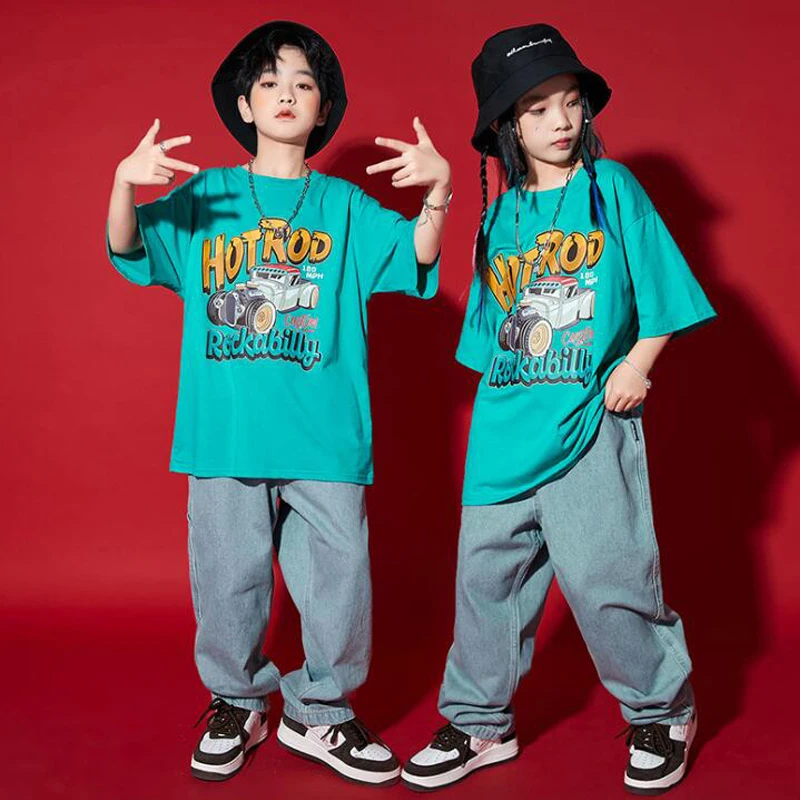 Kids Ballroom Hip Hop Clothing Oversize Tshirt Tops Streetwear Denim Pants For Girl Boy Stage Jazz Dance Costumes Rave Clothes
Kids Ballroom Hip Hop Clothing Oversize Tshirt Tops Streetwear Denim Pants For Girl Boy Stage Jazz Dance Costumes Rave Clothes