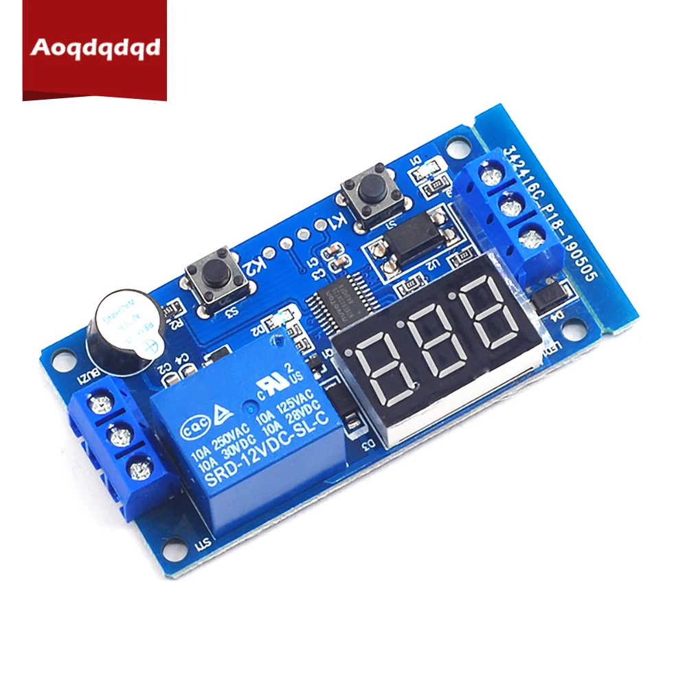 DC 12V Time Delay Relay Module Cycle Timing Timer Control Switch with LED Display Buzzer
DC 12V Time Delay Relay Module Cycle Timing Timer Control Switch with LED Display Buzzer