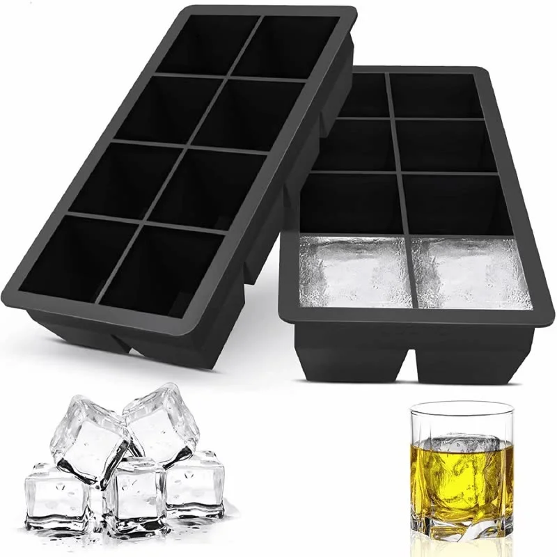 Big Ice Food Mold Giant Jumbo Large Food Grade Silicone Ice Cube Square Tray Mold DIY Ice Maker Ice Cube Tray4/6/8Grid 
Big Ice Food Mold Giant Jumbo Large Food Grade Silicone Ice Cube Square Tray Mold DIY Ice Maker Ice Cube Tray4/6/8Grid