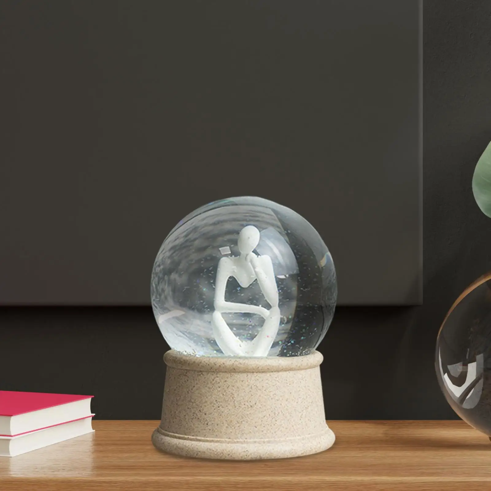 Thinker Statue Ball Accents Abstract Sculpture for Bookshelf Desktop Home 
Thinker Statue Ball Accents Abstract Sculpture for Bookshelf Desktop Home