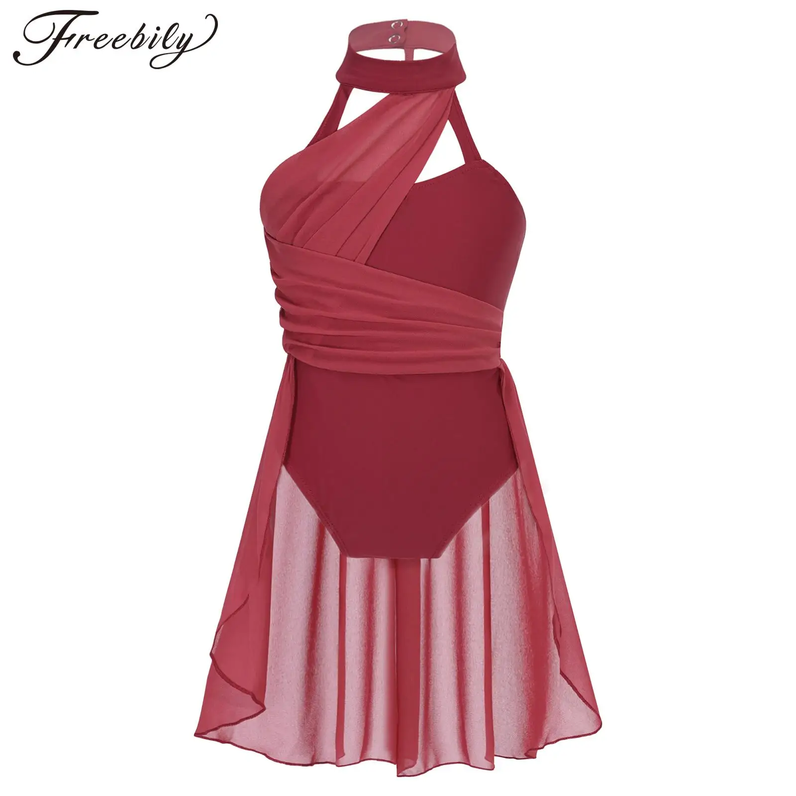 Kid Girl Ballet Dress Sleeveless Ruched Chiffon Bodice Dance Leotard Dresses Lyrical Contemporary Dancewear for Party Stage Show
Kid Girl Ballet Dress Sleeveless Ruched Chiffon Bodice Dance Leotard Dresses Lyrical Contemporary Dancewear for Party Stage Show