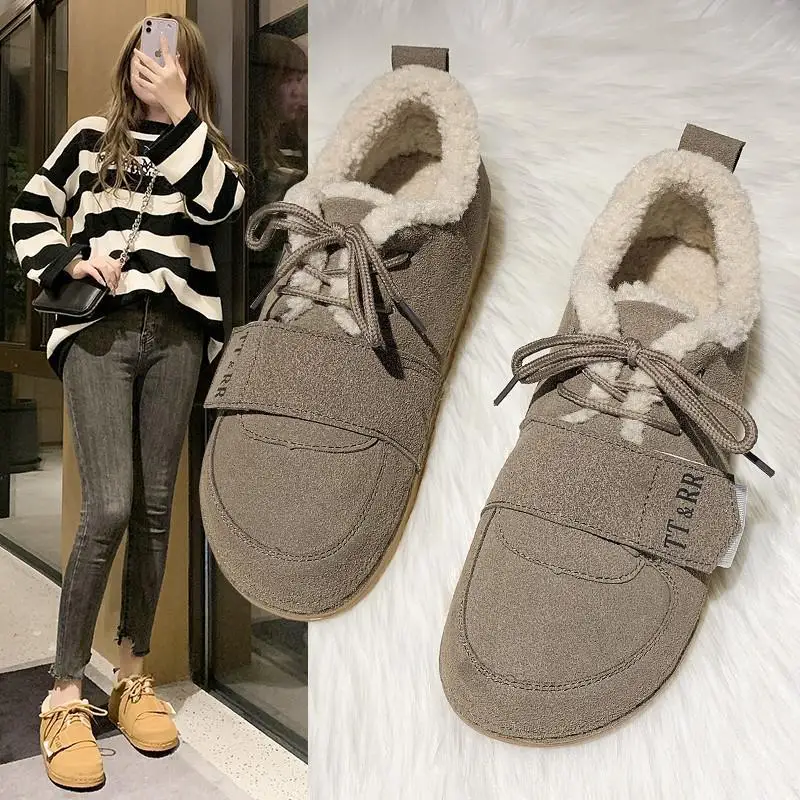 Cotton Shoes Women's Winter Flat Bottom Plus Velvet Ugly Cute Shoes Women's Warm Lace-up Casual Shoes 2021 New Women's Shoes
Cotton Shoes Women's Winter Flat Bottom Plus Velvet Ugly Cute Shoes Women's Warm Lace-up Casual Shoes 2021 New Women's Shoes