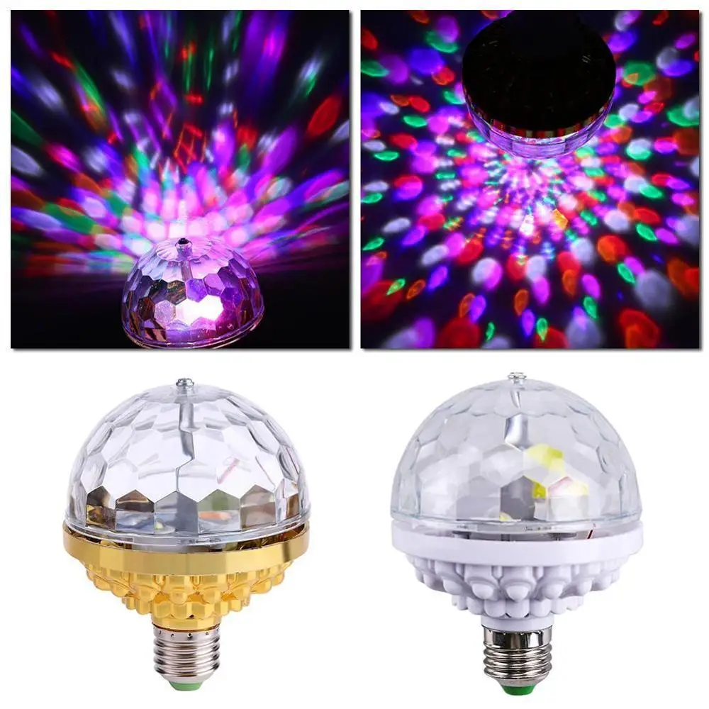 3W Rotating Crystal Ball RGB LED Stage Light Bulb E27 Lamp for Disco Party DJ Christmas Effect
3W Rotating Crystal Ball RGB LED Stage Light Bulb E27 Lamp for Disco Party DJ Christmas Effect