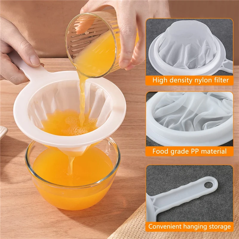100/200/400 Mesh Reusable Nylon Ultra Fine Filter Mesh Strainer Spoon Sieve Soy Milk Juice Coffee Food Filter Kitchen Colander
100/200/400 Mesh Reusable Nylon Ultra Fine Filter Mesh Strainer Spoon Sieve Soy Milk Juice Coffee Food Filter Kitchen Colander