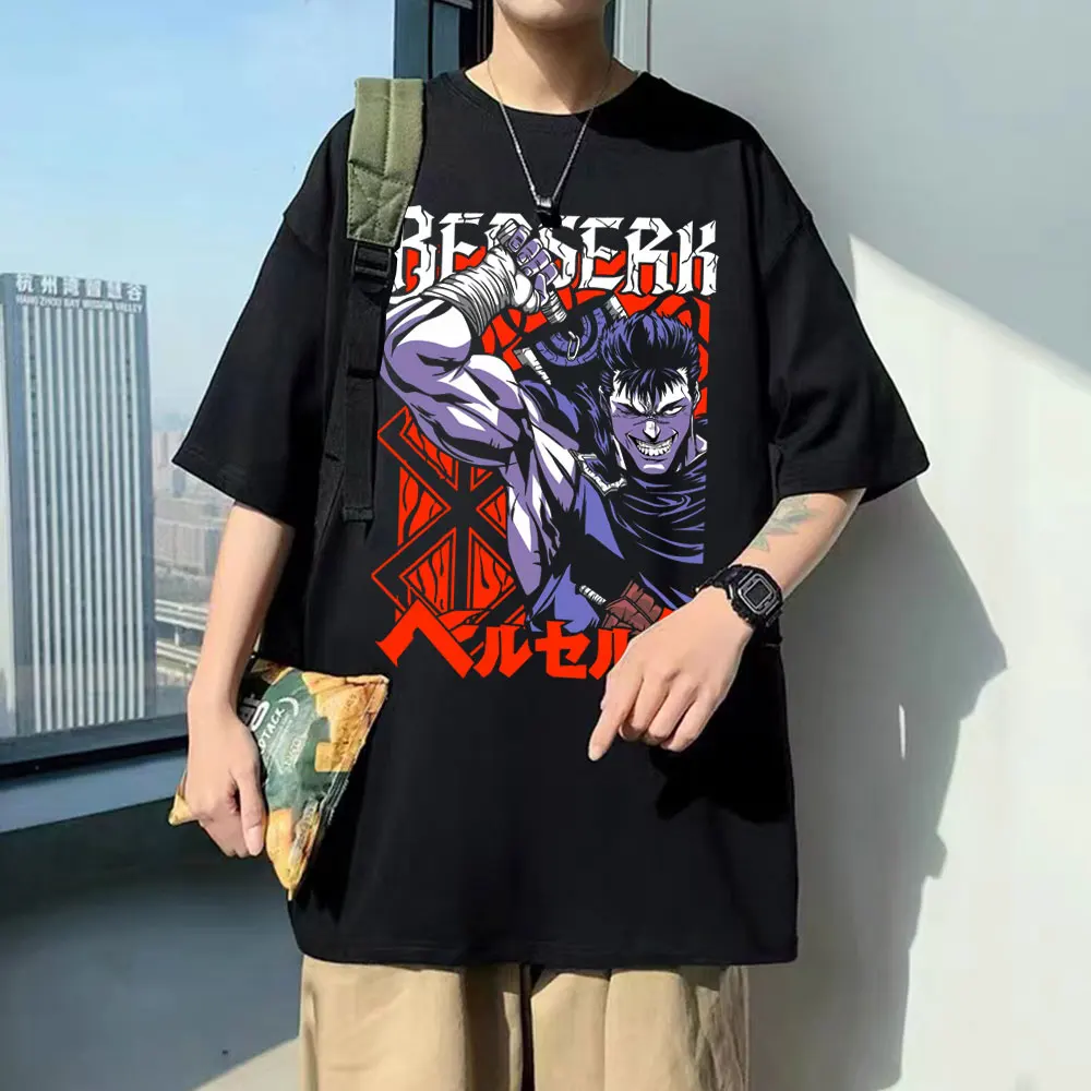 Anime Berserk Guts Print T Shirt Male Oversized Gothic T-shirts Men Women Manga Swordsman Gatsu Sacrifice Zodd Short Sleeve Tees
Anime Berserk Guts Print T Shirt Male Oversized Gothic T-shirts Men Women Manga Swordsman Gatsu Sacrifice Zodd Short Sleeve Tees
