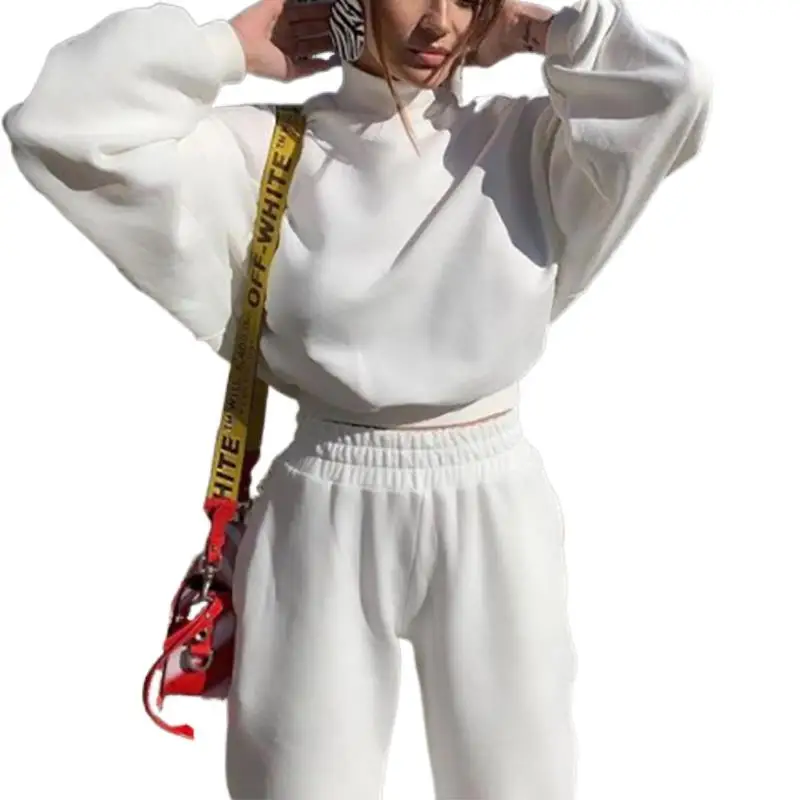 Women Casual Fleece Two Piece Set 2021 Autumn Oversize Tracksuit Long Sleeve Turtleneck Cropped Sweatshirt And Pencil Pant Suit
Women Casual Fleece Two Piece Set 2021 Autumn Oversize Tracksuit Long Sleeve Turtleneck Cropped Sweatshirt And Pencil Pant Suit