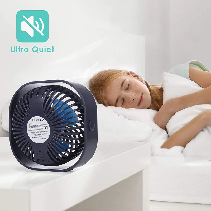 3 Speed Mini USB Desktop Fan Personal Portable Cooling with 360 Rotation Adjustable Angle for Office Household Traveling Car | Бытовая