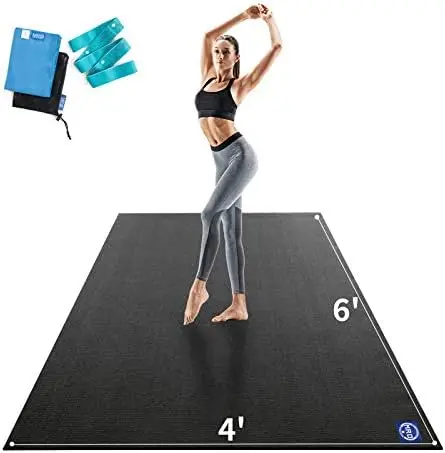 Large Yoga Mat 72"x 48"x 9mm, Feel Free to Move, Non-Slip, Extra Wide and Thick Exercise Mats for Home Gym Workout, High
Large Yoga Mat 72"x 48"x 9mm, Feel Free to Move, Non-Slip, Extra Wide and Thick Exercise Mats for Home Gym Workout, High