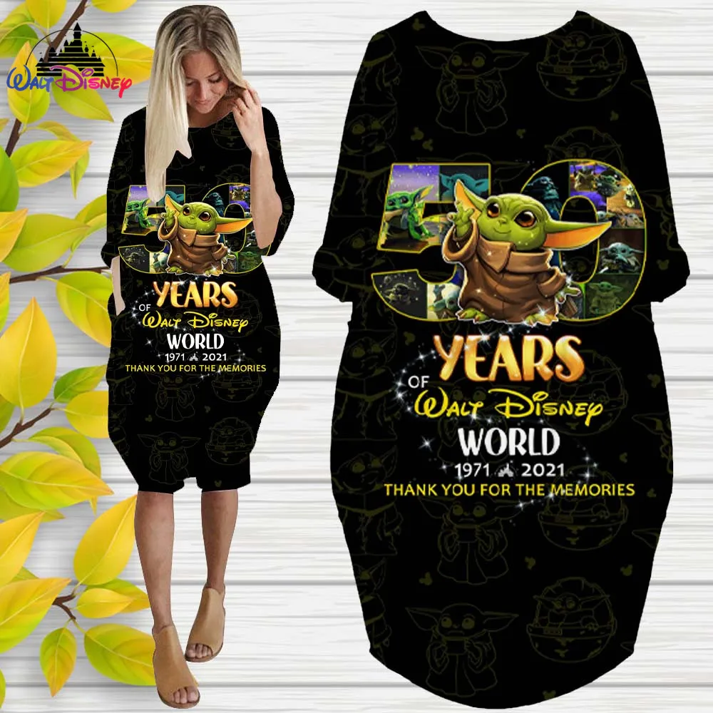 Yoda Disney's 50th Anniver 3D High Quality Printing Girl Trend Wild Loose Long Sleeve Over The Knee Dress Womens
Yoda Disney's 50th Anniver 3D High Quality Printing Girl Trend Wild Loose Long Sleeve Over The Knee Dress Womens