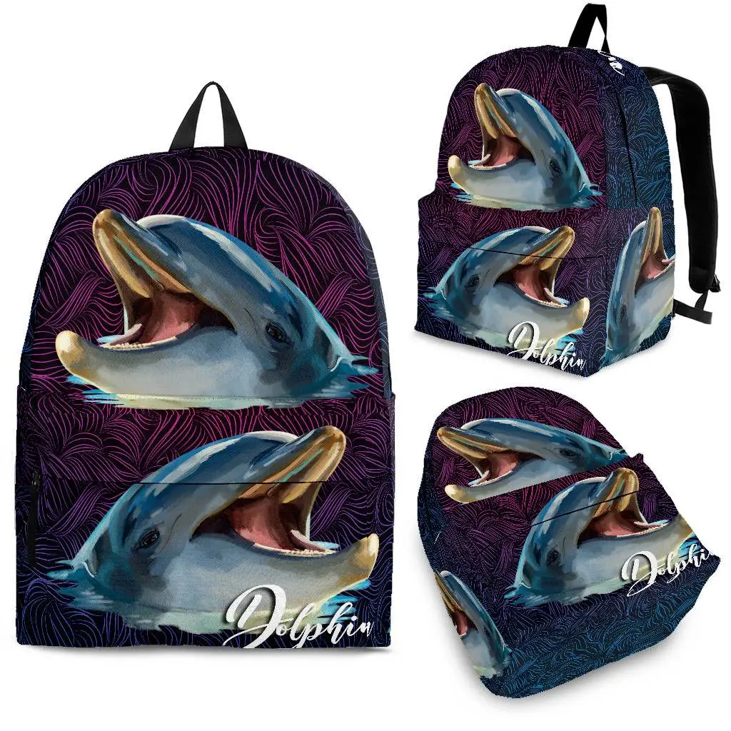YIKELUO 3D Cartoon Dolphin Printing College Laptop Backpack With Zipper Comfortable Adjustable Shoulder Strap Textbook Bag
YIKELUO 3D Cartoon Dolphin Printing College Laptop Backpack With Zipper Comfortable Adjustable Shoulder Strap Textbook Bag