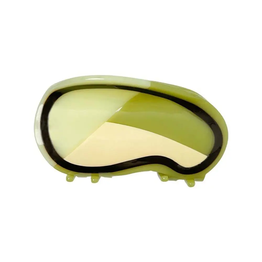 

Acetic Acid Avocado Hair Claw Elegant Broad Beans Patchwork Acetate Shark Clip Large Size Korean Style Pee Hair Clip Party