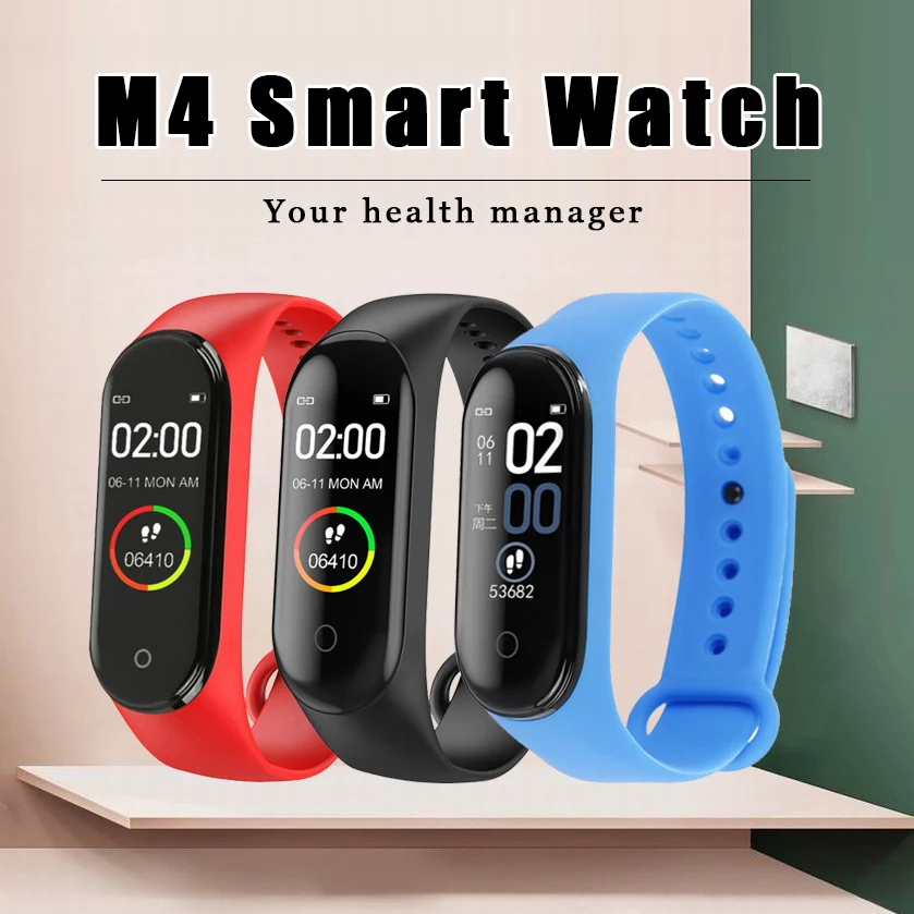 Smart Watch Clock M4 Wristband Sport Bluetooth Bracelet Women's Digital Watch Heart Rate Monitor Fitness Tracker Activity
Smart Watch Clock M4 Wristband Sport Bluetooth Bracelet Women's Digital Watch Heart Rate Monitor Fitness Tracker Activity