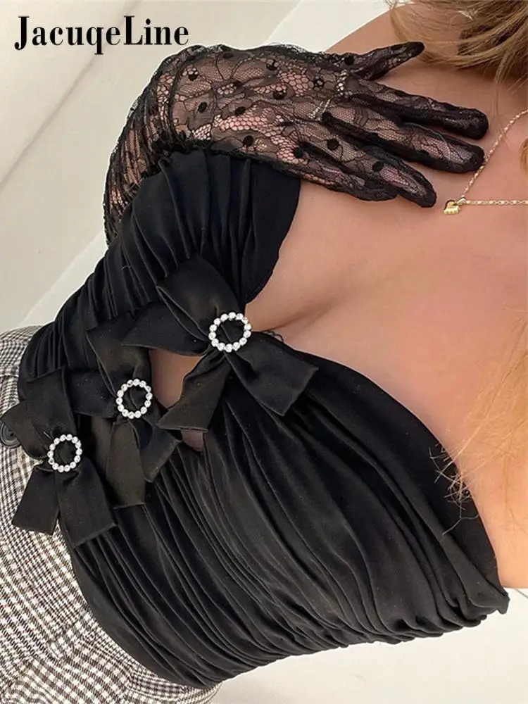 Jacqueline Black Bow Retro Sexy Diamonds Tube Top Women Party Y2K Cut Out Off Shoulder Backless Crop Tank Tops Club Summer 2022
Jacqueline Black Bow Retro Sexy Diamonds Tube Top Women Party Y2K Cut Out Off Shoulder Backless Crop Tank Tops Club Summer 2022