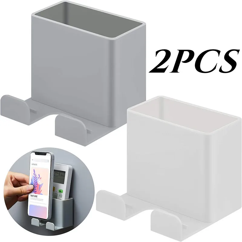 2pcs Wall Mounted Phone Holder with Hook Adhesive Remote Control Stand Bracket Multifunctional Office Home Storage Boxes Rack
2pcs Wall Mounted Phone Holder with Hook Adhesive Remote Control Stand Bracket Multifunctional Office Home Storage Boxes Rack