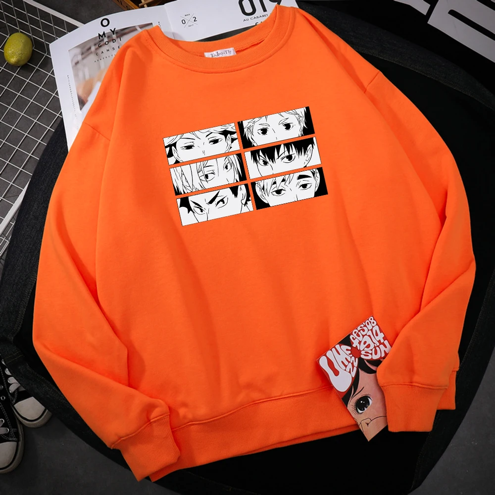 Haikyuu Anime Character Eyes Printed Hoodie Man simple S-XXL Hoody Street High Quality Sweatshirt Autumn Soft Casual Tops Womens
Haikyuu Anime Character Eyes Printed Hoodie Man simple S-XXL Hoody Street High Quality Sweatshirt Autumn Soft Casual Tops Womens