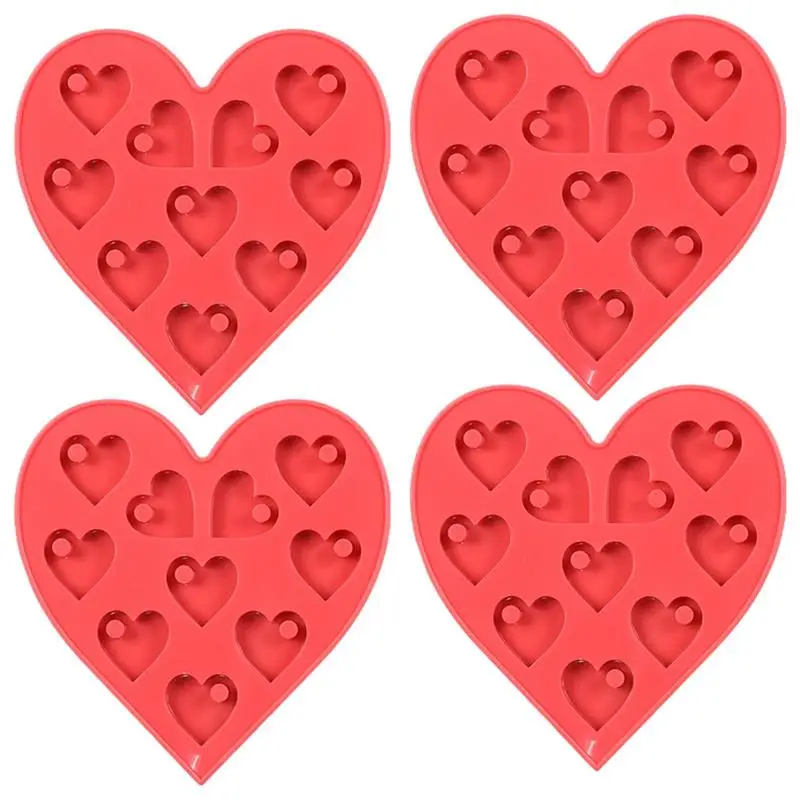 4pcs Heart Silicone Chocolate Molds Valentine's Day Baking Mold 10 Cavity DIY Cupcake Pudding Cookie Candy Mould Baking Supplies
4pcs Heart Silicone Chocolate Molds Valentine's Day Baking Mold 10 Cavity DIY Cupcake Pudding Cookie Candy Mould Baking Supplies