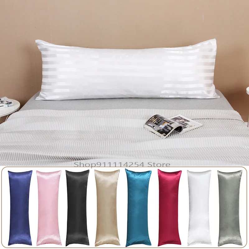 20x54 inch Couple Double Pillow Case Satin Silk Pillow Cases Solid Color Long Lovers Wedding Pillowcases
20x54 inch Couple Double Pillow Case Satin Silk Pillow Cases Solid Color Long Lovers Wedding Pillowcases