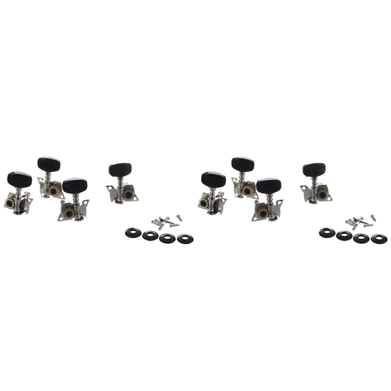 HOT 8Pcs Guitar And Small 4 String Guitar Tuning Pegs Machine Heads 4R And 4L, Mounting Screws Included--Silver And Black
HOT 8Pcs Guitar And Small 4 String Guitar Tuning Pegs Machine Heads 4R And 4L, Mounting Screws Included--Silver And Black