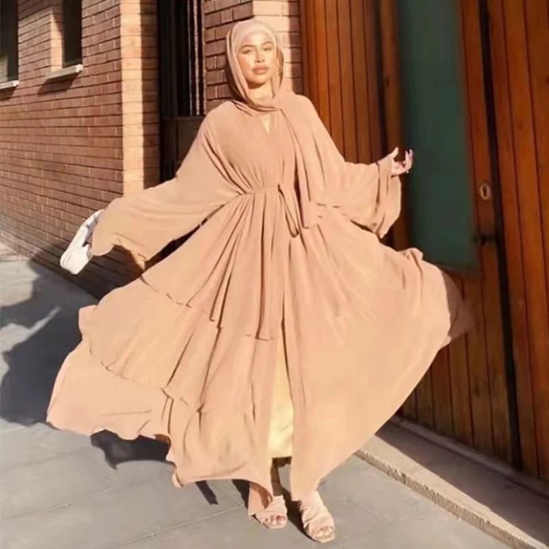 Muslim Fashion Stitching Three-Layer Chiffon Elegant Cardigan Dress Robe for women Dresses with Hijabs Headscarf
Muslim Fashion Stitching Three-Layer Chiffon Elegant Cardigan Dress Robe for women Dresses with Hijabs Headscarf