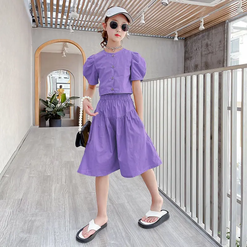 Girls Sets for Summer Fashion Casual Trendy Children's Short-sleeved Shorts Two-piece Sports Suits for School Students 12 Years
Girls Sets for Summer Fashion Casual Trendy Children's Short-sleeved Shorts Two-piece Sports Suits for School Students 12 Years