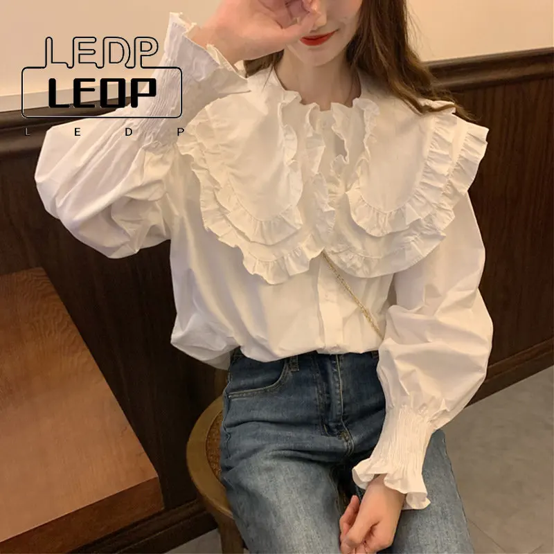 LEDP Doll Collar Cardigan White Shirt Women's Early Autumn Women's Clothing 2023 New Design Sense Niche Chic Shirt Top Women
LEDP Doll Collar Cardigan White Shirt Women's Early Autumn Women's Clothing 2023 New Design Sense Niche Chic Shirt Top Women