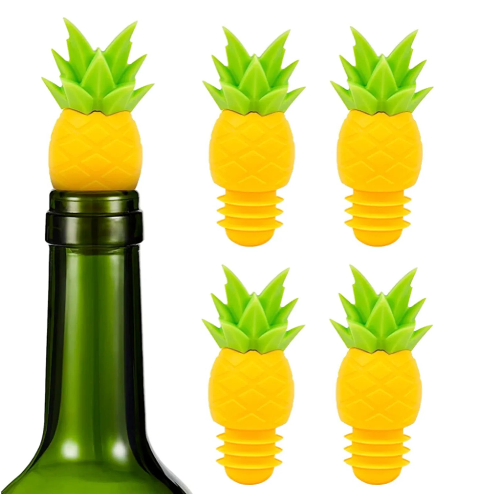 Pineapple Wine Stopper - 4Pcs Leakproof Pineapple Wine Top Hilarious Wine Stopper Wine Bottle Stopper can be used multiple times
Pineapple Wine Stopper - 4Pcs Leakproof Pineapple Wine Top Hilarious Wine Stopper Wine Bottle Stopper can be used multiple times