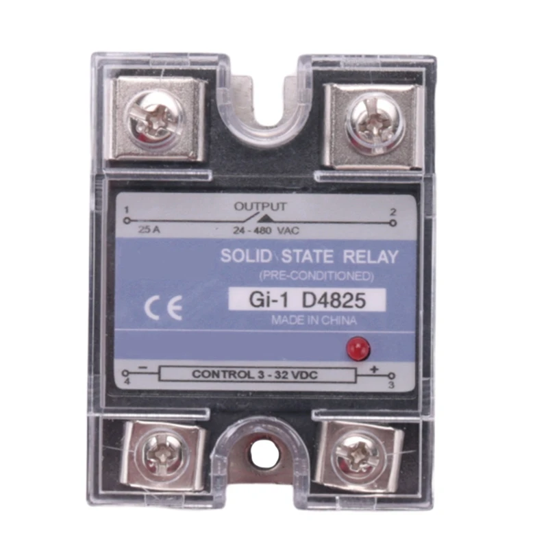 2X SSR 25A 3-32V DC To 24-480V AC Single Phase Solid State Relay DC Control AC MGR-1 D4825 Load Voltage
2X SSR 25A 3-32V DC To 24-480V AC Single Phase Solid State Relay DC Control AC MGR-1 D4825 Load Voltage
