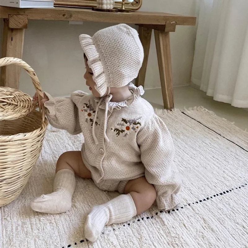 2022 Korean Style Baby Girls Kids Knitting Long Sleeve Single Breasted Floral Autumn Winter Kids Baby Girls Clothes
2022 Korean Style Baby Girls Kids Knitting Long Sleeve Single Breasted Floral Autumn Winter Kids Baby Girls Clothes