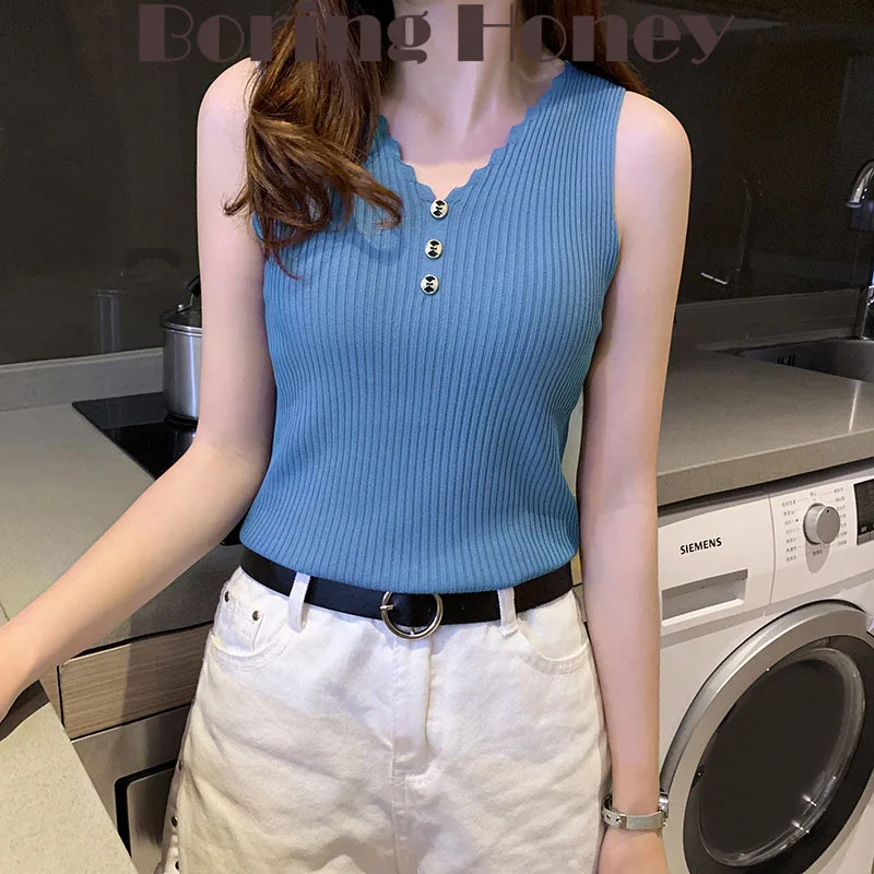 Boring Honey Fashion Women Blouses Puer Colours V-Neck Crop Tops Loose And Comfortable Ice Silk Sleeveless Base Shirt Tank Top
Boring Honey Fashion Women Blouses Puer Colours V-Neck Crop Tops Loose And Comfortable Ice Silk Sleeveless Base Shirt Tank Top