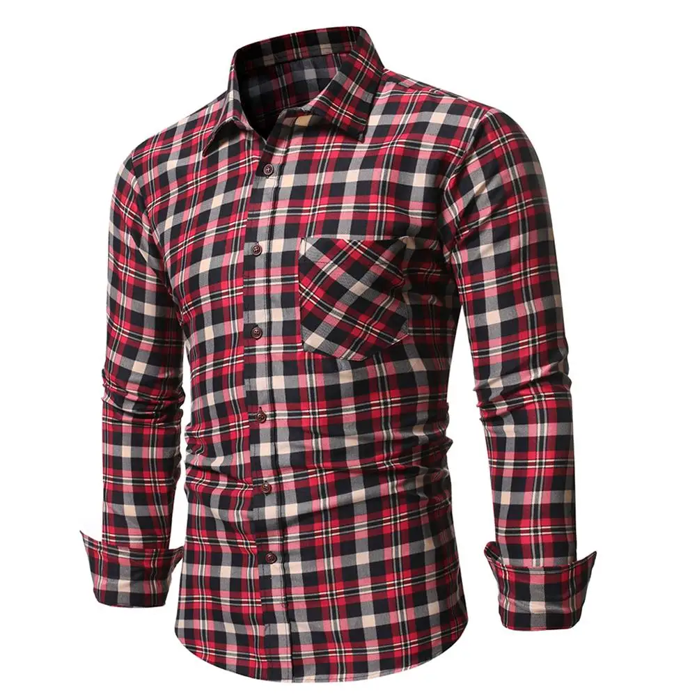 Hot Sale Shirts Delicate Texture Autumn Chic Men Blouse Long Sleeve Plaid Single Breasted Slim Fit Lapel Tops
Hot Sale Shirts Delicate Texture Autumn Chic Men Blouse Long Sleeve Plaid Single Breasted Slim Fit Lapel Tops