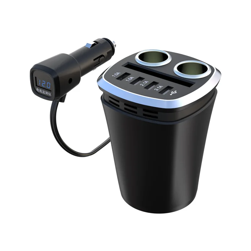 3.1A Cup Car Charger Multi-function Display Voltage 2 USB Car -DC Power Adapter Plug Cup Cigarette Lighter Splitter For GPS DVR
3.1A Cup Car Charger Multi-function Display Voltage 2 USB Car -DC Power Adapter Plug Cup Cigarette Lighter Splitter For GPS DVR