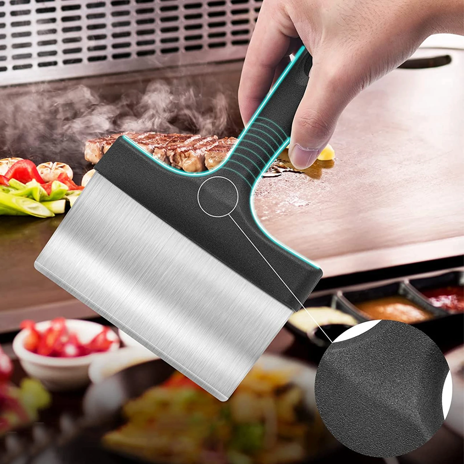 Heavy Duty BBQ Cleaning Scraper Stainless Steel Scraper With Handle Food Scraper Tool Kitchen Blackstone Grill Accessories
Heavy Duty BBQ Cleaning Scraper Stainless Steel Scraper With Handle Food Scraper Tool Kitchen Blackstone Grill Accessories