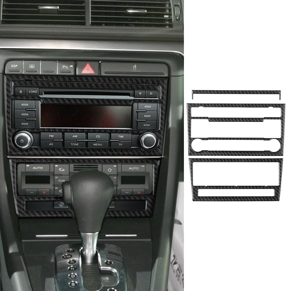 3pcs Car Carbon Fiber Sticker Center Console CD Panel Interior Trim Cover Decoration Accessories For Audi A4 B7 8E 8H S4 2005-08
3pcs Car Carbon Fiber Sticker Center Console CD Panel Interior Trim Cover Decoration Accessories For Audi A4 B7 8E 8H S4 2005-08