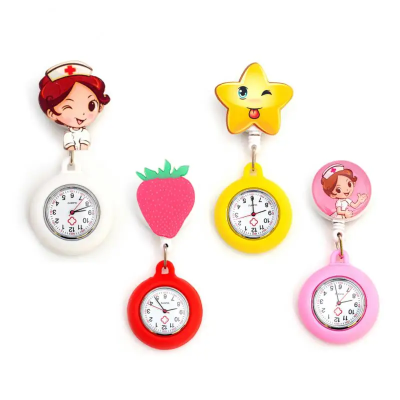 2Pcs/Set Retractable Nurse Watches Cartoon Smiling Clip-on Fob Brooch Pendant Hanging Quartz Pocket Watch Gifts Clip Watch
2Pcs/Set Retractable Nurse Watches Cartoon Smiling Clip-on Fob Brooch Pendant Hanging Quartz Pocket Watch Gifts Clip Watch