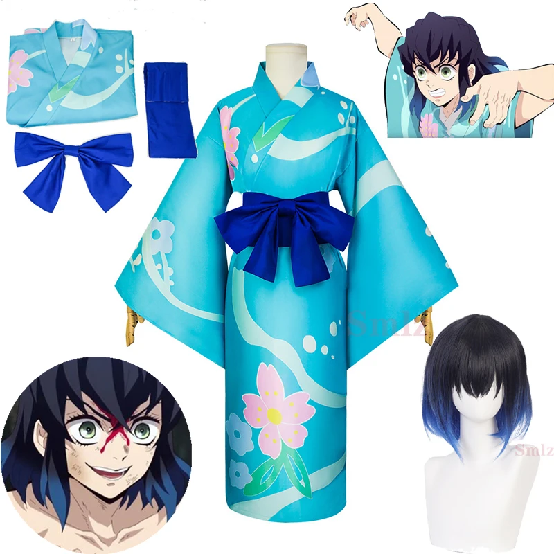 Demon Slayer Hashibira Inosuke Cosplay Costume Anime Kimetsu No Yaiba Wig Bowknot Uniform Blue Kimono Season 2 Cloak Adults
Demon Slayer Hashibira Inosuke Cosplay Costume Anime Kimetsu No Yaiba Wig Bowknot Uniform Blue Kimono Season 2 Cloak Adults