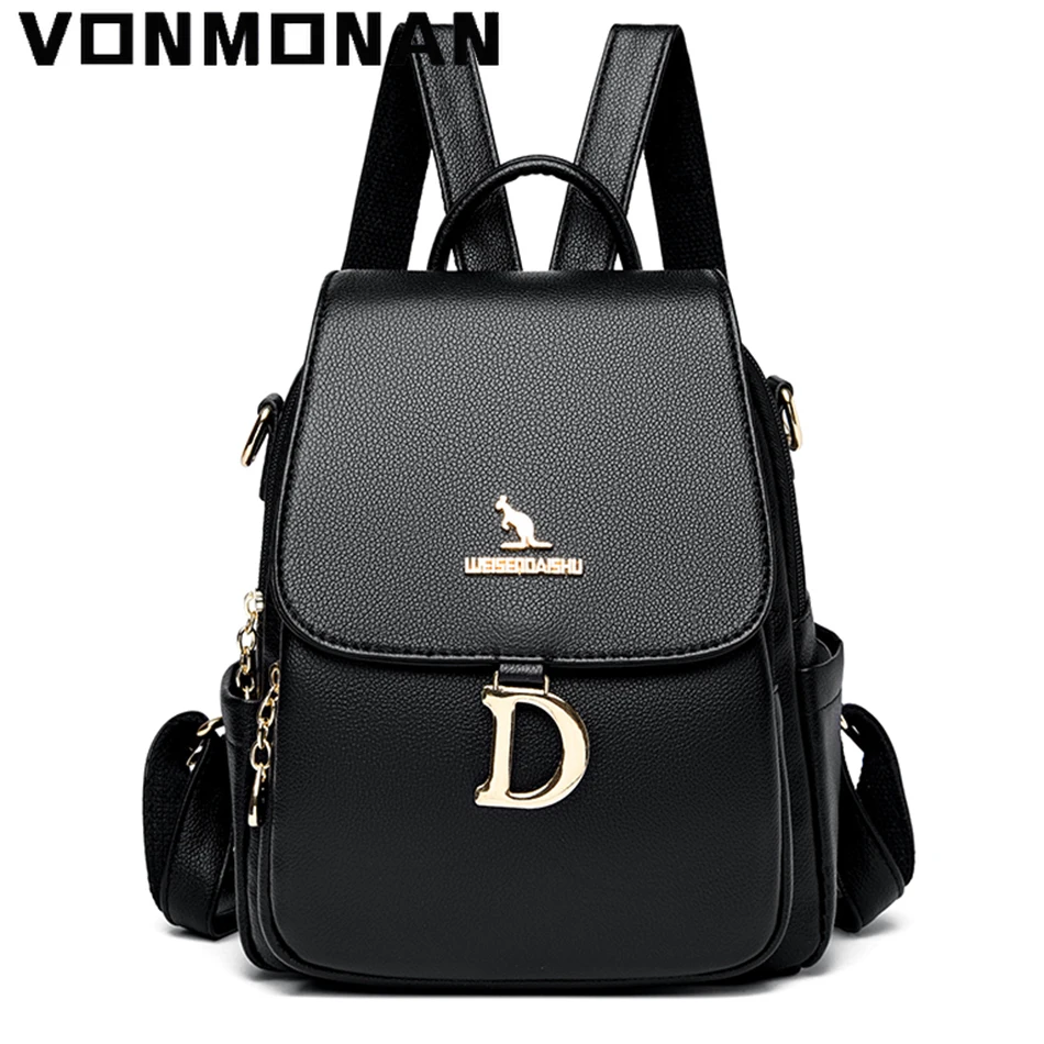 Fashion Ladies Retro Simple School Bags Pu Leather Large Capacity Travel Backpack Leisure Backpacks Teenage Girls Shoulder Bag
Fashion Ladies Retro Simple School Bags Pu Leather Large Capacity Travel Backpack Leisure Backpacks Teenage Girls Shoulder Bag