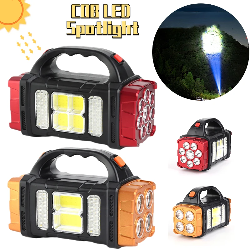 Solar LED COB Flashlight Camping Light Waterproof Lantern With Side Light Outdoor USB Rechargeable Handheld Torch Spotlight
Solar LED COB Flashlight Camping Light Waterproof Lantern With Side Light Outdoor USB Rechargeable Handheld Torch Spotlight