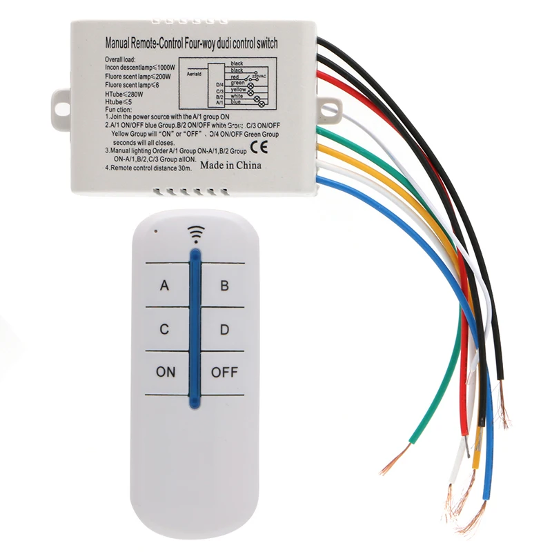 4-way Wireless Panel Switch for Smart Light Receiver Remote Light Switch for Led Ceiling Lights Lamps Fluorescent Drop Shipping
4-way Wireless Panel Switch for Smart Light Receiver Remote Light Switch for Led Ceiling Lights Lamps Fluorescent Drop Shipping