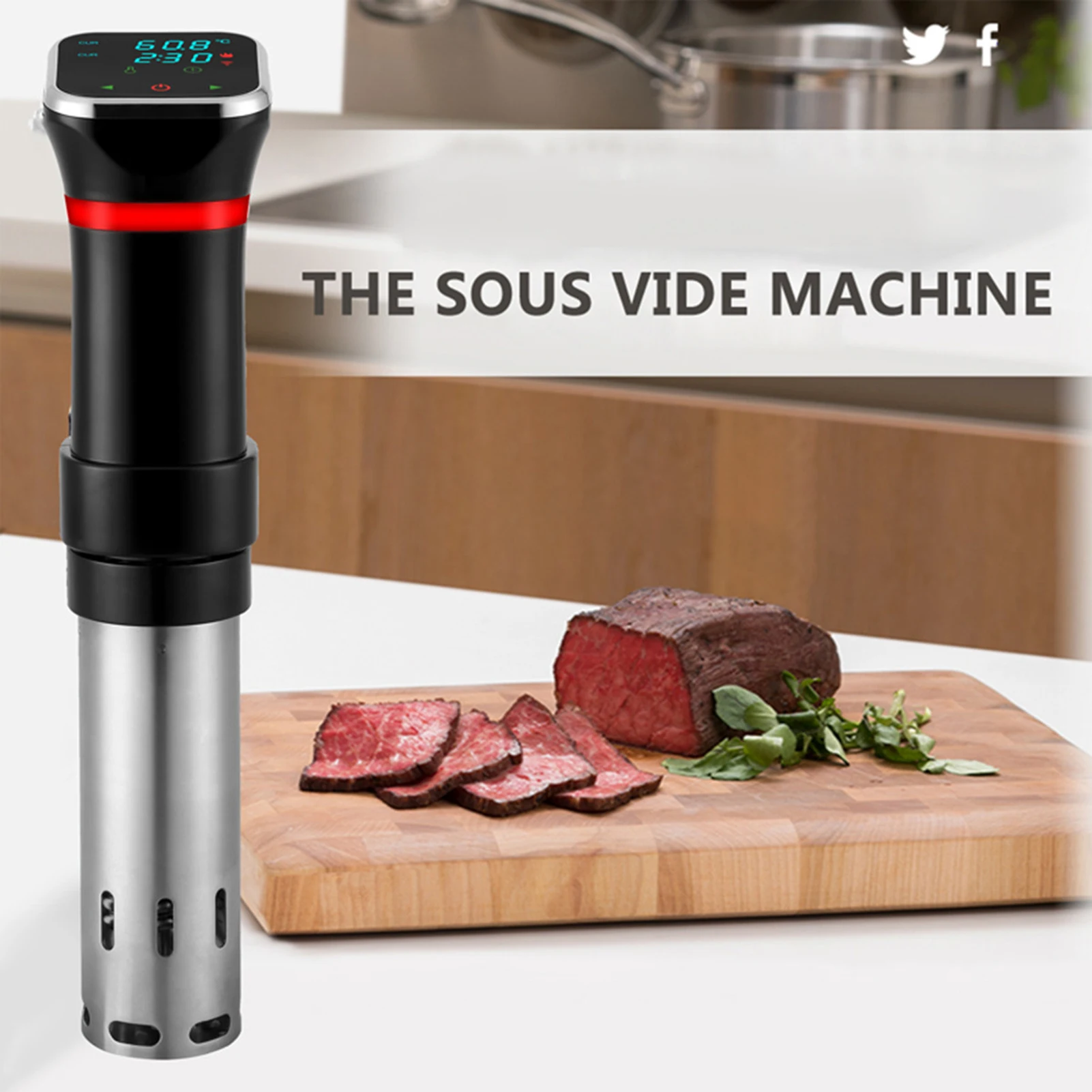 Sous Vide Machine For Cooking - Culinary Sous Vide Precision Cooker - Immersion Circulators 1100W Fast-Heating Accurate Temperat
Sous Vide Machine For Cooking - Culinary Sous Vide Precision Cooker - Immersion Circulators 1100W Fast-Heating Accurate Temperat