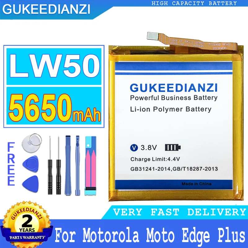 5650 мАч новый оригинальный GUKEEDIANZI сменный аккумулятор LW50 для Motorola Moto Edge Plus EdgePlus аккумулятор большой мощности + Бесплатные инструменты
5650 мАч новый оригинальный GUKEEDIANZI сменный аккумулятор LW50 для Motorola Moto Edge Plus EdgePlus аккумулятор большой мощности + Бесплатные инструменты