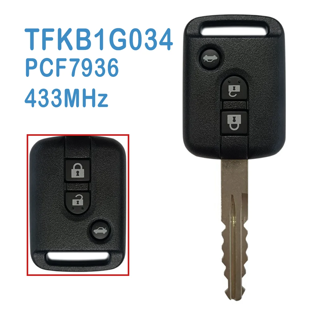 2 Pcs/lot TFKB1G034 Original Auto Smart Remote 2+1 Buttons 433MHz PCF7936 Chip Replace Car Key For Renault Scala 2011
2 Pcs/lot TFKB1G034 Original Auto Smart Remote 2+1 Buttons 433MHz PCF7936 Chip Replace Car Key For Renault Scala 2011