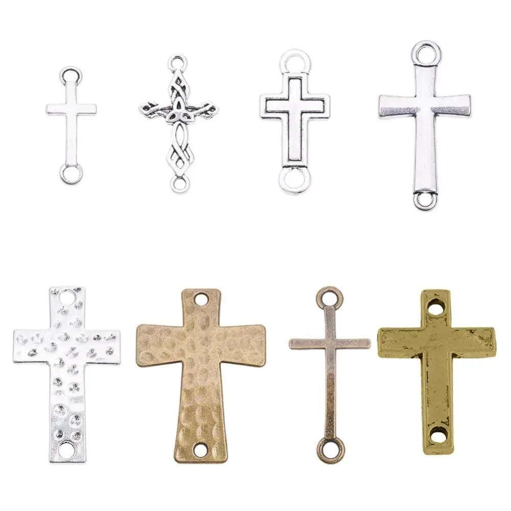 8 Style Cross Connector Charms 32pcs Links Cross Connector Charm for DIY Religious Bracelet Prayer Necklace Jewelry Making
8 Style Cross Connector Charms 32pcs Links Cross Connector Charm for DIY Religious Bracelet Prayer Necklace Jewelry Making